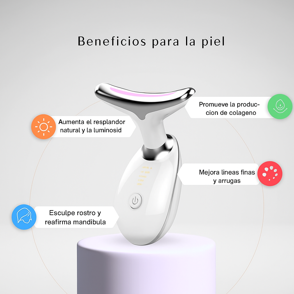 Masajeador facial - Rejuvenece Tu Rostro Desde Casa con Tecnología LED
